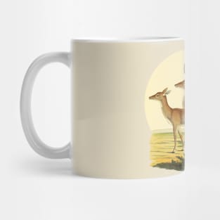 A Pair of Deer Nature Illustration Mug